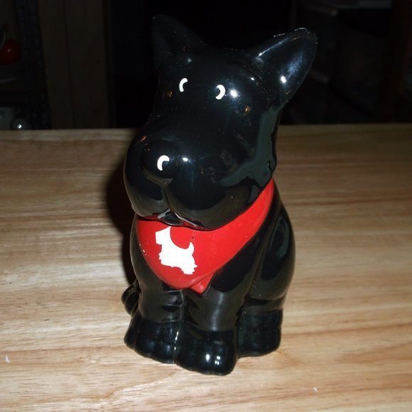 scottie dog glass figure sugar bowl